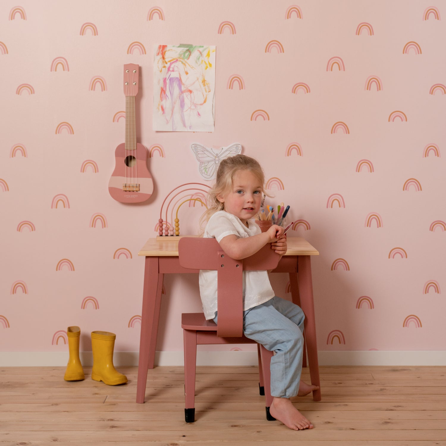 Little Dutch Wooden Chair - Pink