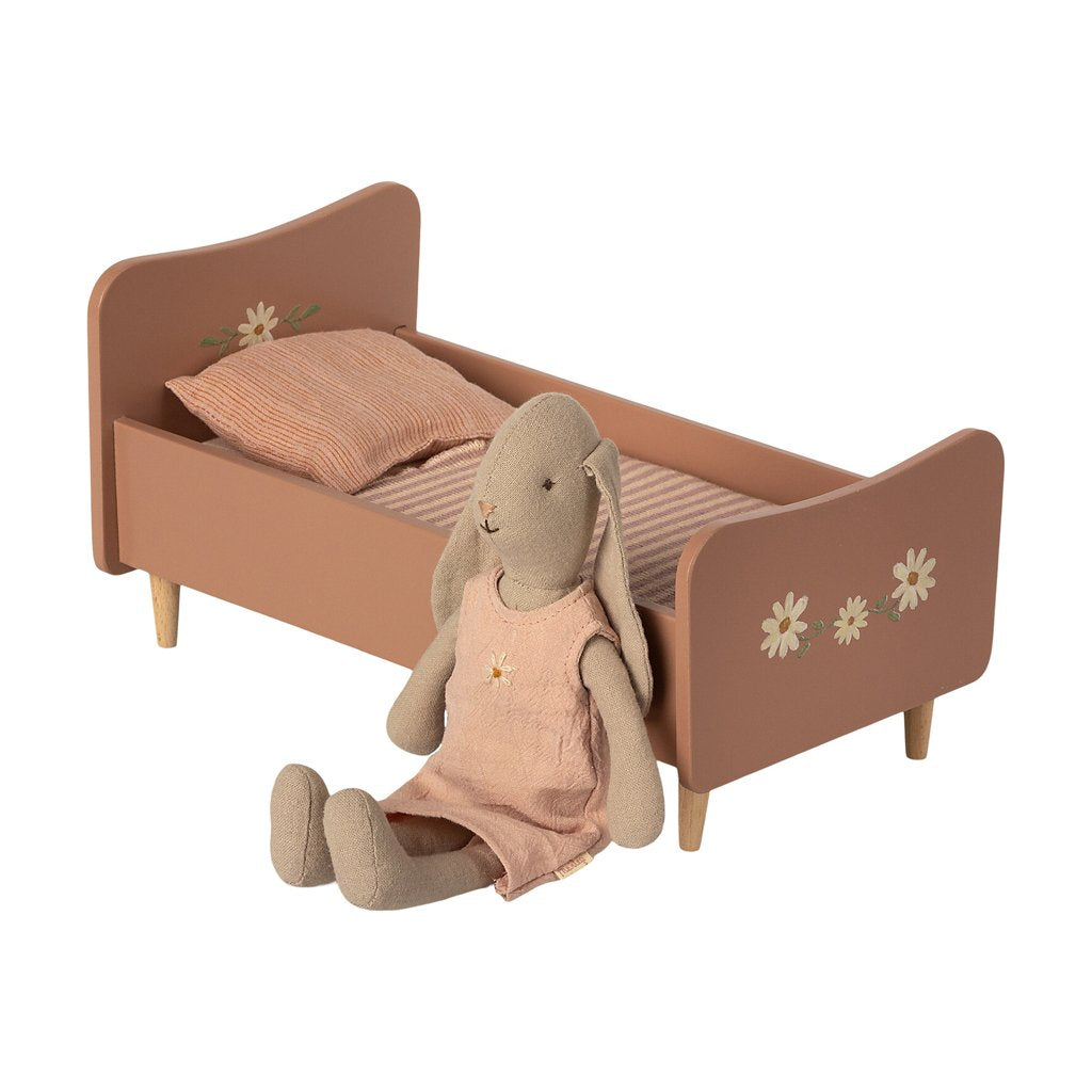 Maileg Mini Wooden Bed (Mum/Dad Mice Size)- Rose