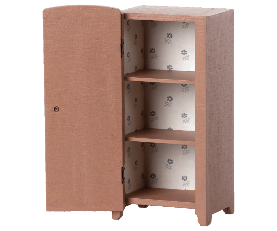 Maileg Vintage Closet with Shelves (Mini) - Dusty Rose