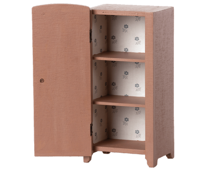Maileg Vintage Closet with Shelves (Mini) - Dusty Rose