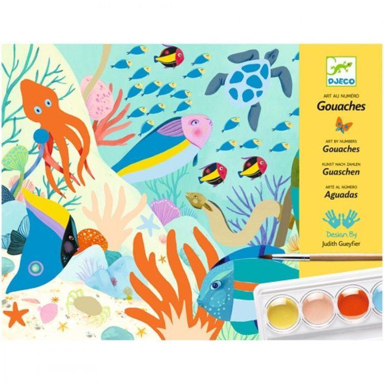 Djeco - Natural World gouache paints craft set