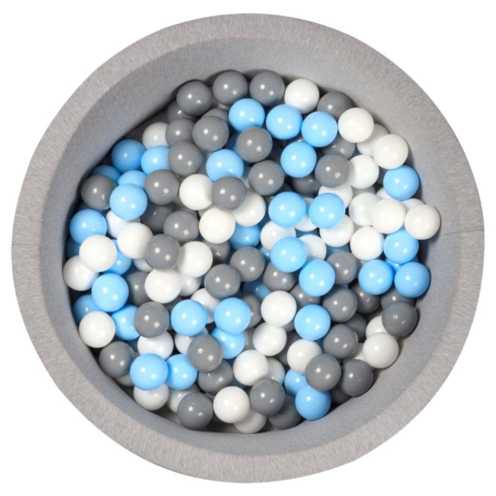 Larisa &amp; Pumpkin Light Grey Ball Pit - Blue/Grey/White